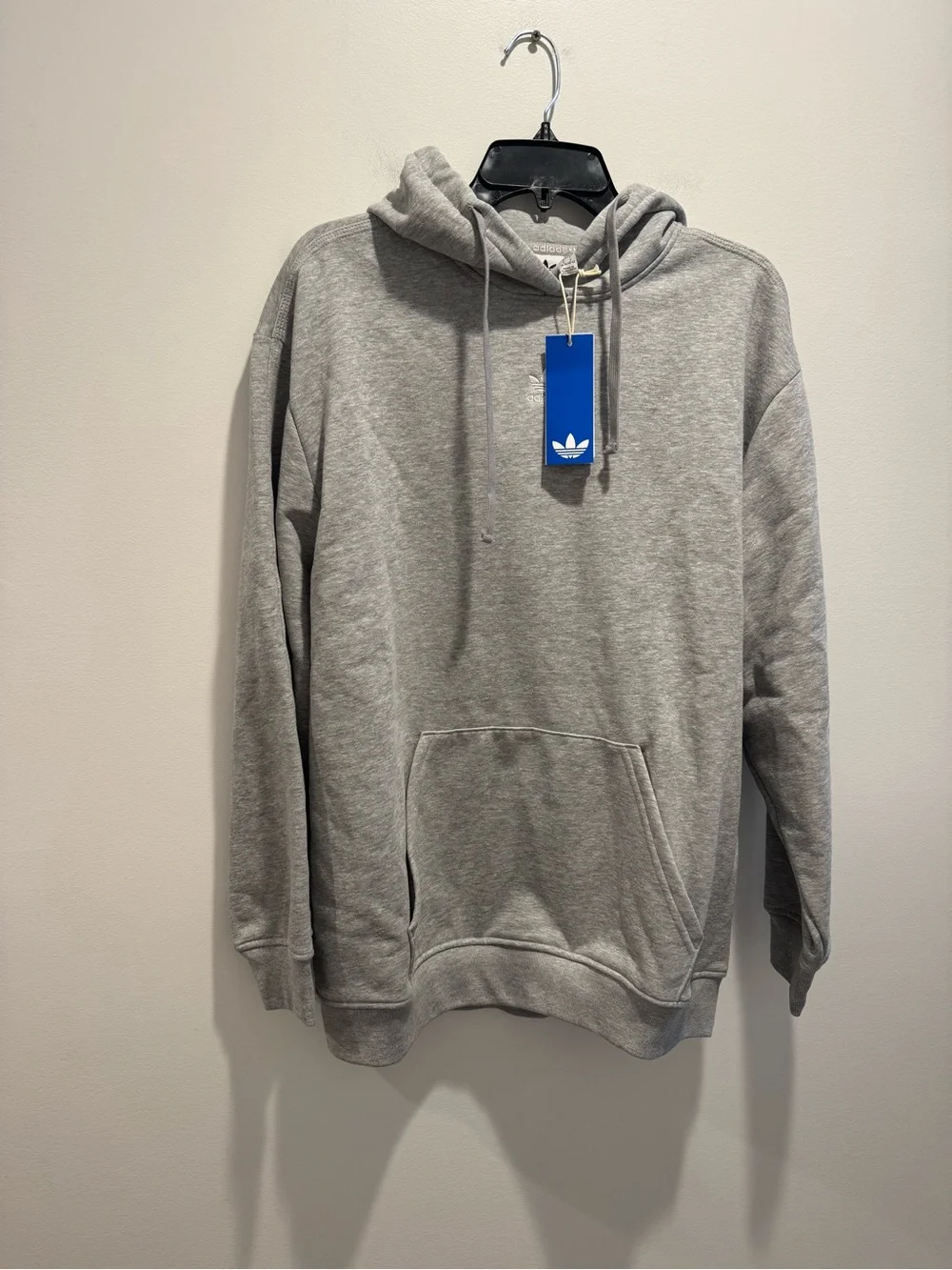 Adidas Women’s Grey Oversized Pullover Hoodie